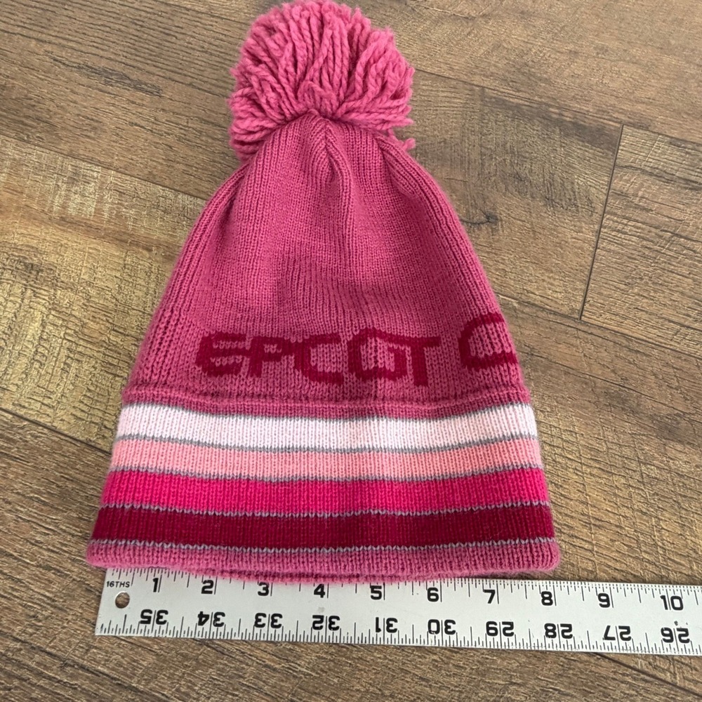 Vintage Walt Disney Productions EPCOT Center Pink Knit Beanie - Picture 5 of 7